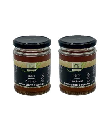 Lot of 2x Apple and Espelette Pepper Condiment - Maison des Gourmets - 310g jar