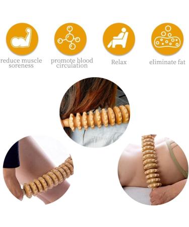 Buy Wooden Massage Roller | Anti-Cellulite Device for Pain Relief & Relaxation | Neck Legs Back & Body Massager - International Shipping Available - Buy Online on GoSupps.com