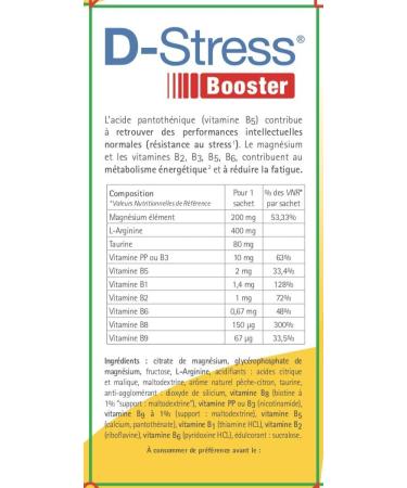 D-STRESS BOOSTER Pack of 3 + 1 Free Vitamin C | 3rd Generation Magnesium + Taurine + Arginine + B Vitamins | Manages Stress Rises in 30 Minutes | Laboratory Synergia - Buy Online on GoSupps.com