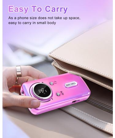 Professional Cordless Nail Drill - 45000 RPM Rechargeable Electric Nail File Kit for Acrylic & Gel Nails | Low Noise Portable Manicure & Pedicure Tool for Salon & Home Use - Buy Online on GoSupps.com