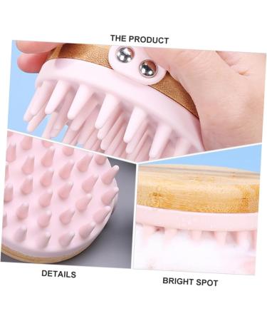 SESESFOUFU Shampoo Brush & Scalp Massager - Pink Scrubber for Hair Care & Peeling - 8.4x8x7.4cm | International Shipping Available - Buy Online on GoSupps.com