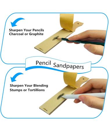 24 Pieces Blending Stumps & Tortillions Set with Sandpaper Sharpener, Pencil Extension, Eraser - Art Drawing Kit - Buy Online on GoSupps.com