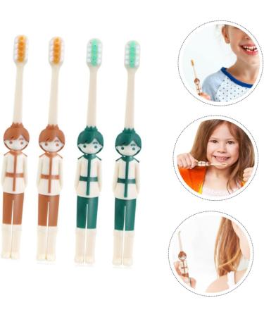 Housoutil 12 Pcs Children's Manual Toothbrush Set - Travel-Friendly Oral Care for Kids with Rubber Protection Accessories - Buy Online on GoSupps.com