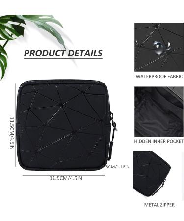 Portable Waterproof Sanitary Napkin Storage Bag - Black Leather Menstrual Cup Pouch for Teen Girls & Women - Buy Online on GoSupps.com