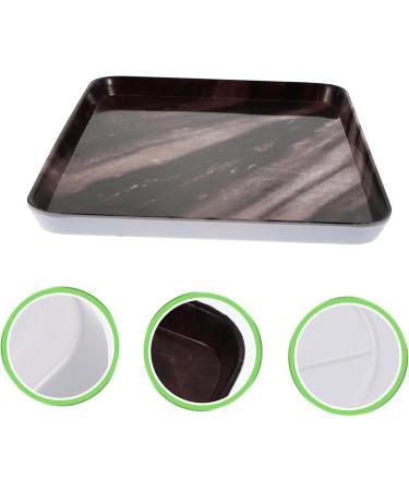 Alipis 1pc Kitchen Trays Fast Plates Plate Storage Dessert Vanity Pattern Restaurant Organizer Home Marble 30X21.5X1.8CM White - Buy Online on GoSupps.com