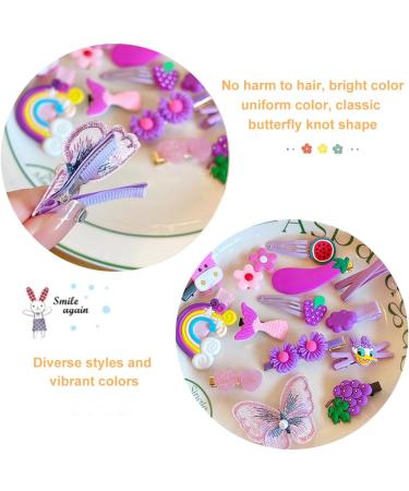 28 Pcs Cartoon Hair Clips for Girls - Cute Rainbow Barrettes & Accessories for Kids | Perfect Birthday & Christmas Gift - Buy Online on GoSupps.com