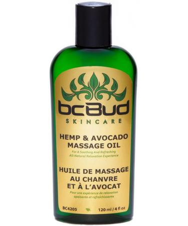 Hemp Massage Oil, All Natural, Unscented for Sensitive Skin, Relaxing, Sensual, Healing, Non Greasy for Stress Relief, Fragrance Free, Hypoallergenic with Grapeseed Oil, Jojoba Oil, Avocado Oil,120 ml /4 fl oz 4 Fl Oz (Pac