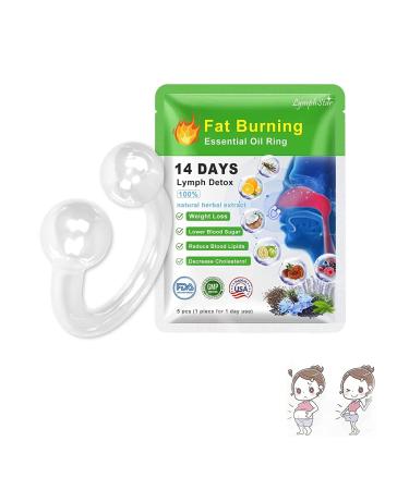 2023 Lymphstar Body Detox & Fat Burn Liver and Lung Cleanse Essential Oil Nose Ring Slimming & Detoxifying Essential Oil Ring Help You Get Healthier (1 BAG)
