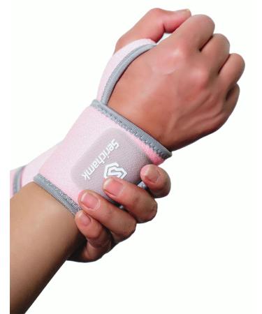 Serichamk Compression Wrist Brace 2pc Set - Pink | Support for Tennis, Weightlifting, Tendonitis - Buy Online on GoSupps.com