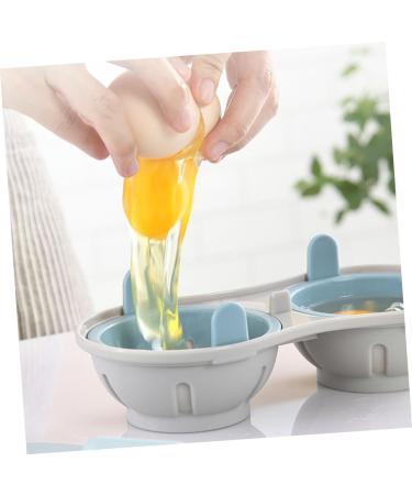 LABRIMP 1pc Microwave Egg Steamer Steamed Egg Cup Mini Egg Cooker Steamed Egg Box Steamed Egg Bowl Two Grids - Buy Online on GoSupps.com