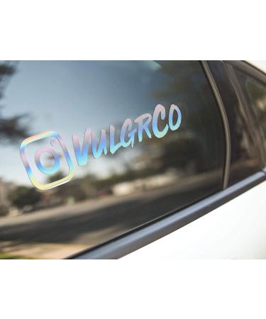 Holographic Custom Social Media Decal Stickers - Personalized with Name, Username, Logo, and Brand - Vinyl Decals by VulgrCo - Buy Online on GoSupps.com