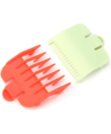 Professional Hair Clipper Guide Combs 2 Plastic Attachment Combs Rounded Teeth Easy Buckle Design Easy Hair Control (red and green) - Buy Online on GoSupps.com