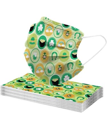 50PCS St Patricks Day Disposable Face_M sks for Adults 3-Layer Breathable Protection Holiday Party Decorations for Women Men - Buy Online on GoSupps.com