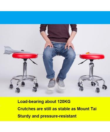 Forearm Crutches Non-Slip Rubber Feet Crutches for Adults Support Legs After Injury Or Surgery Adult Walking Crutch Bearing 150kg Height Adjustable 69-92cm Decorate Warm Life (Grey 1 pcs) Bathing in Black 2 pcs - Buy Online on GoSupps.com