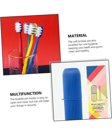Lalafina Travel Toothbrush Covers - Portable Blue Toothbrush Holder for Kids & Adults | 8-Pack Travel Toothpaste & Toothbrush Case | Ideal for Camping & Travel - Buy Online on GoSupps.com