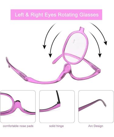 Stylish Foldable Makeup Glasses for Women - +2.0 Reading Glasses for Presbyopia - Pink Makeup Reading Glasses - Buy Online on GoSupps.com