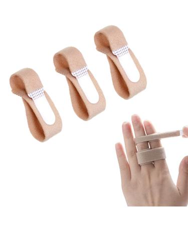 Toe Straighteners Reusable Thumb Brace Toe Splints for Bent Toes Hammer Toes Overlapping Toes Broken Toes(3Pcs) Complexion-3Pcs