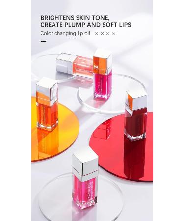 Lip Plumping Oil Trio Set - Hydrating Gloss, Tinted Balm, Nourishing Care - Long Lasting Lip Glow Oil with Big Brush - Non-sticky, Glitter Shine Primer - Pink, Rosewood, Cherry Red - Buy Online on GoSupps.com