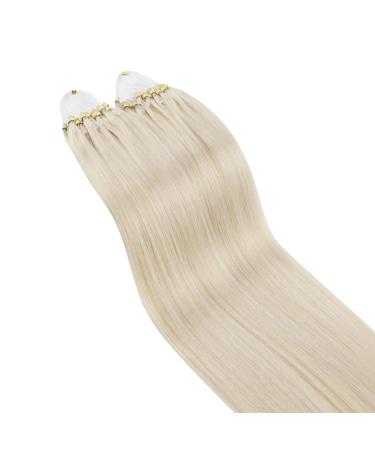 Ugeat Real Hair Extensions - White Blonde Microring #60A 55cm Micro Loop 50 Strands 50g | Premium Quality International Shipping - Buy Online on GoSupps.com