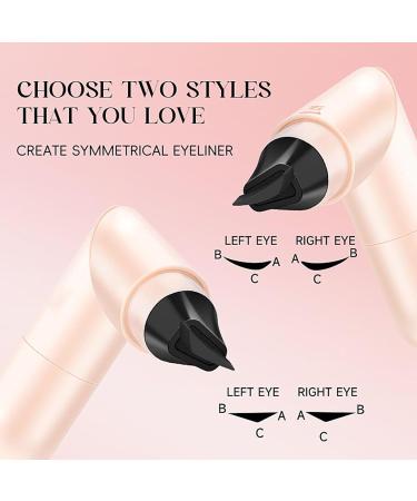 Waterproof Winged Eyeliner Stamp - 8mm Long Lasting Liquid Liner Pen 2 pack Eyeliner Black Make Up Pens Highly Pigmented and Smooth Long-lasting Smudgeproof & Sweatproof No Dipping - Buy Online on GoSupps.com