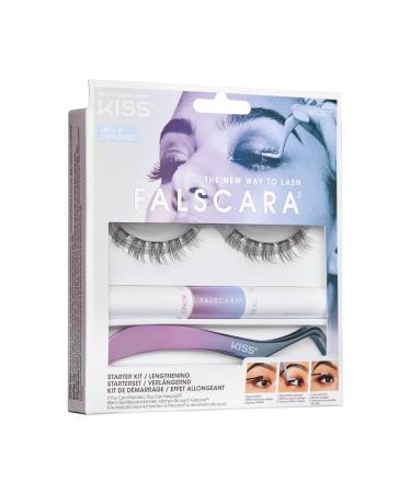 KISS Falscara D.I.Y. Lash Extension Starter Kit - 10 Eyelash Wisps, Applicator, Bond & Seal Adhesive - Buy Online on GoSupps.com