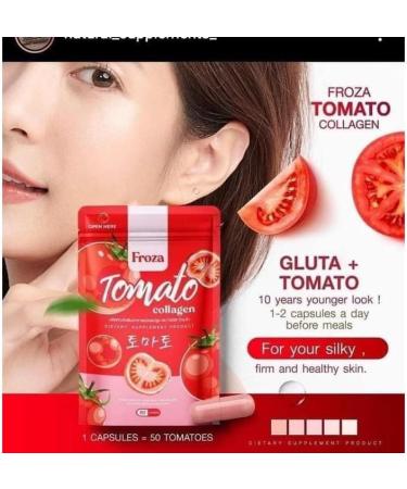Froza Tomato with Collagen Powdered Food Supplement Red Sachet - Buy Online on GoSupps.com