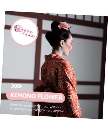 minkissy Japanese Hair Accessories Floral Hair Pins Vintage Kimono Flower Hair Clip Kimono Hair Accessories Kanzashi Hair Ornament Pink Hair Clips Kimono Flower Hairpins Manual Orchid Cloth - Buy Online on GoSupps.com