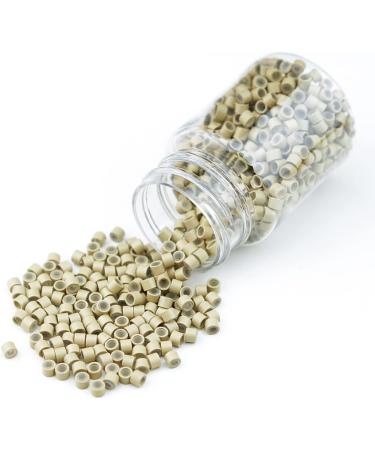 500pcs 4.5mm Silicone Lined Nano Beads for Hair Extensions - Beige Blond #6 - Buy Online on GoSupps.com