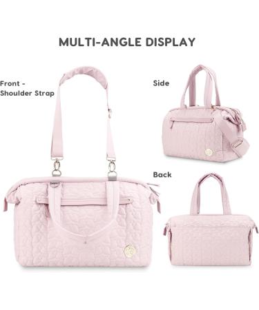 SONARIN Multi-Pockets Baby Nappy Changing Tote Bag - Stylish Large Capacity Travel Diaper Bag in Pink - Buy Online on GoSupps.com