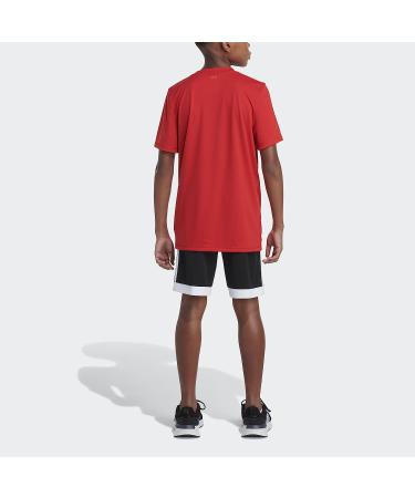 adidas Boys' Elastic Waistband Winner Short - X-Large Black/Scarlet - Buy Online on GoSupps.com