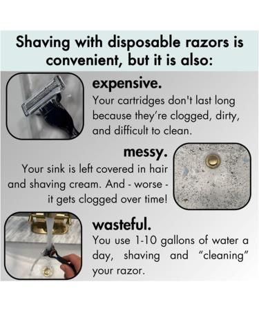 Razor Rinser Manual Push-Type Razor Rinser shaving razor rinser cleaner Clean Your Razor Efficiently Save Water and Ditch The Sink (2pcs) - Buy Online on GoSupps.com