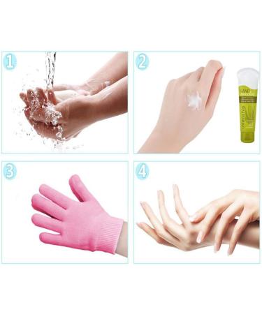 Pinkiou Moisturizing Gloves for Dry Hands | Cotton Silicone Gel Inside | Overnight Hand Treatment | Softening and Moisturizing | Pink - Buy Online on GoSupps.com