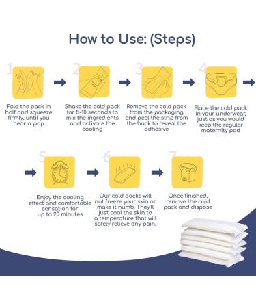 First Days Maternity Perineal Cold Packs - Immediate Activation Medication-Free Pain Relief for Postpartum Care | 8 Pack for Hospital or Work Bag - Buy Online on GoSupps.com