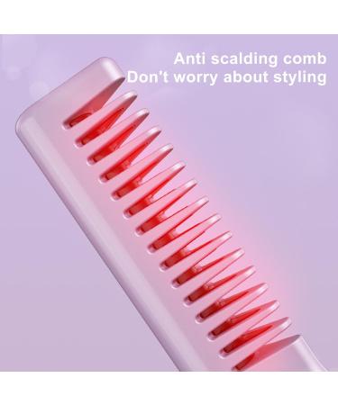 Rechargeable Mini Hair Straightener - Type C 2000mAh 3 Temp Settings | Portable Purple Hair Styling Tool - Buy Online on GoSupps.com
