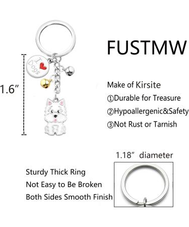Ensianth Dog Keychain | Perfect Gifts for Dog Lovers - Puppy & Paw Print Keyring for Dog Owners - Buy Online on GoSupps.com