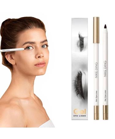 Gel eyeliner Long Lasting Gel Eyeliner for Sensitive Eyes Eyeliner Pencils Black Brown With Sharpener Mild Formula Longwear for Women Girls Smashing