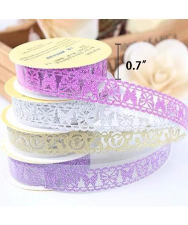 SALLYFASHION Lace Washi Tape - 6 Roll Glitter Bling Self-Adhesive Diamond Masking Tape for Scrapbooking and DIY Crafts - Random Color Style-2 - Buy Online on GoSupps.com