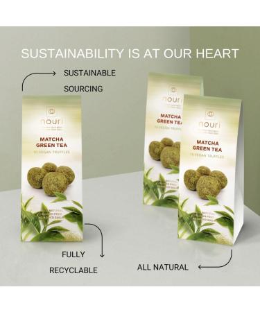 nouri Matcha Green Tea balls Vegan Gluten Free No Added Sugar (8 packs of 10 balls each) 800 gms - Buy Online on GoSupps.com