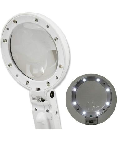 Magnifying Glass with 8 LED Lights Handsfree Magnifier 5X+11X Dual Magnification Lens Gentle & Bright Light Settings Ideal for Reading Books Jewlery Coins Craft & Hobbies - Buy Online on GoSupps.com