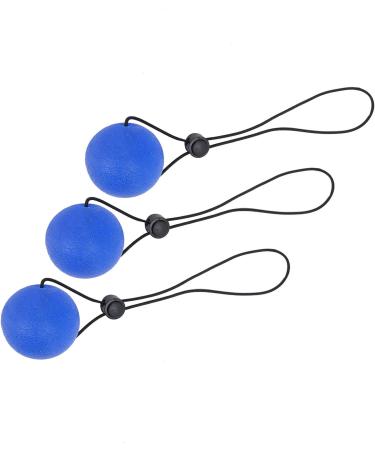 Squeeze Ball Set - 3pcs Safe Stress Relief Grip Balls with Bungee Cord | Silicone Hand Gripping Exercise Balls for Adults - Blue 30 - Buy Online on GoSupps.com