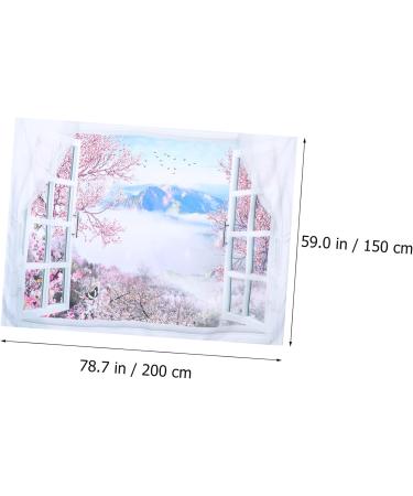 HOMSFOU 2pcs Japanese Cherry Blossom Tapestry Large Carpet Flower Sticker Sofa Cover Flower Wall Decor Flowers Christmas Decor Japanese-style Wall Tapestry Polyester (polyester) 200x150cmx2pcs As Shownx2pcs - Buy Online on GoSupps.com