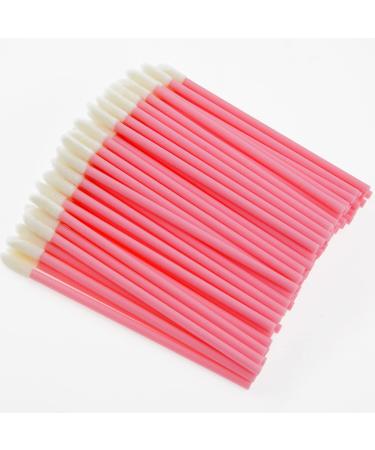 ZHIYE Lip Brushes 200Pcs Pink Disposable Lip Brushes Make Up Brush Lipstick Lip Gloss Wands Applicator Tool Makeup Beauty Tool Kits
