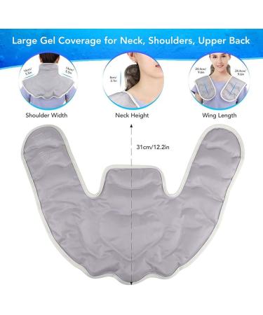Neck and Shoulder ice Packs Cold hot Compress Shoulder Protector Neck Protector Soft Gel Cooling and Warmth Treatment ice Bag Cold Compress Therapy for Injury Swelling and Bruise (Grey) - Buy Online on GoSupps.com