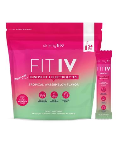 SkinnyFit FIT IV Hydrating Electrolytes Plus Weight Managing Innoslim Vitamin B12 & Vitamin C Rapid Hydration Healthy Aging 24 Servings