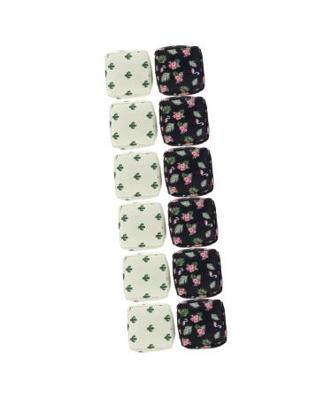 Ultechnovo 12 pcs storage bags for women's bandages Small wallet coin bag bag for women's bandages Small handbag key bag Key pocket case bag oxford fabric Cute different colors x 3 pieces 13x13x2.8cmx3PCs