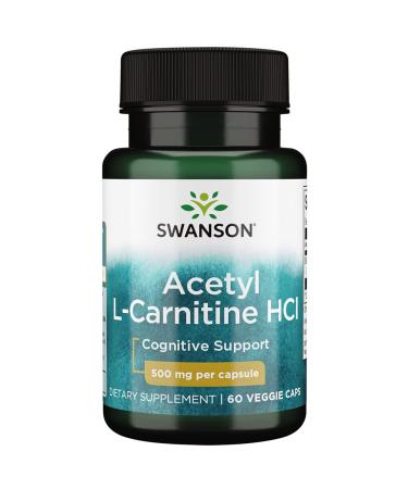 Swanson Amino Acid Acetyl L-Carnitine Hcl 500 Milligrams 60 Veg Capsules 1