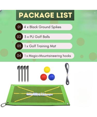 Golf Training Mat for Swing Detection and Path Feedback Improve Your Stroke Posture and Analysis | Indoor/Outdoor Golf Hitting Equipment - Buy Online on GoSupps.com