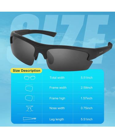 Duduma Men's Polarized Sports Sunglasses - TR62 Superlight Frame, Black Matte Frame with Black Lens - Buy Online on GoSupps.com