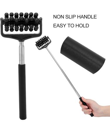 Telescopic Back Massage Scooter - Extendable Roller Massager for Sore Muscles Relief | Black | Men & Women | Ideal for Muscle Relaxation - Buy Online on GoSupps.com