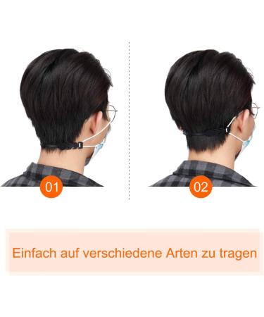 Feloyal Hearing Protection Mask Extensions - 10 Non-Slip Adjustable Buckles for Better Fit - Black (19 cm) | International Shipping - Buy Online on GoSupps.com